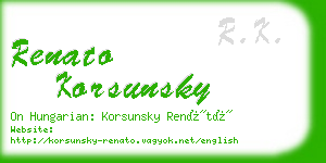 renato korsunsky business card